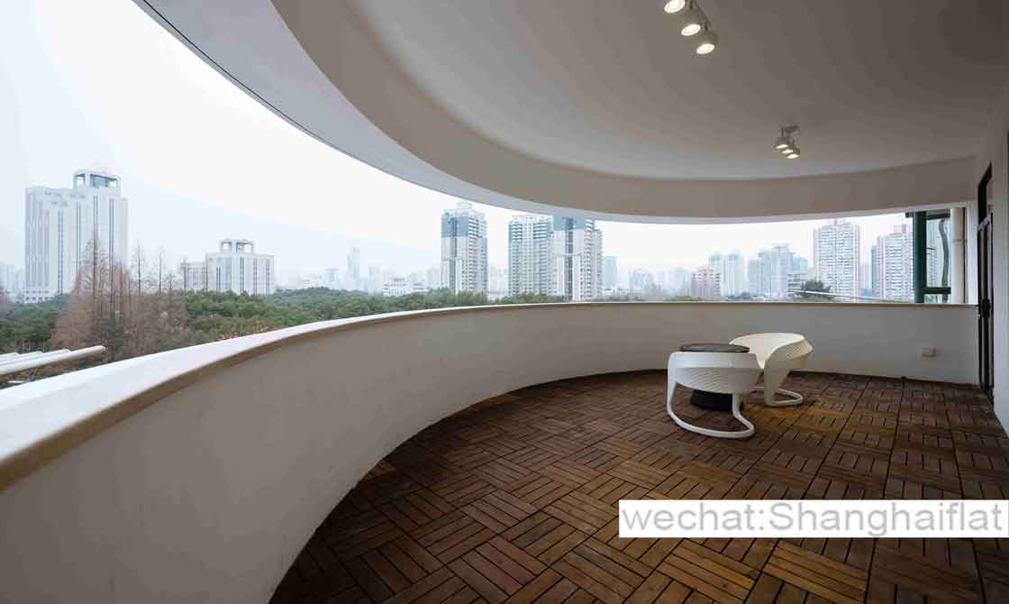 4br Shanghai apartment with patio near American Consulate at Wulumuqi rd/French Concession